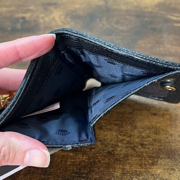 Juicy Couture SFP Quilted Mini Wallet 4x4 Gold Tone Heart Lock & Key Bi-Fold New - Picture 6 of 11